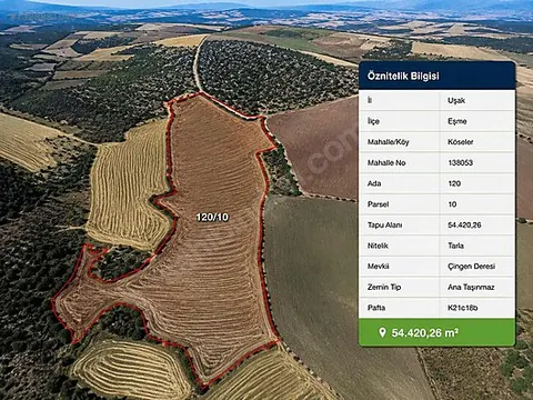 54.420 m² Satılık Tarla| Yatırım ve Tarıma Uygun — Fotoğraf 1